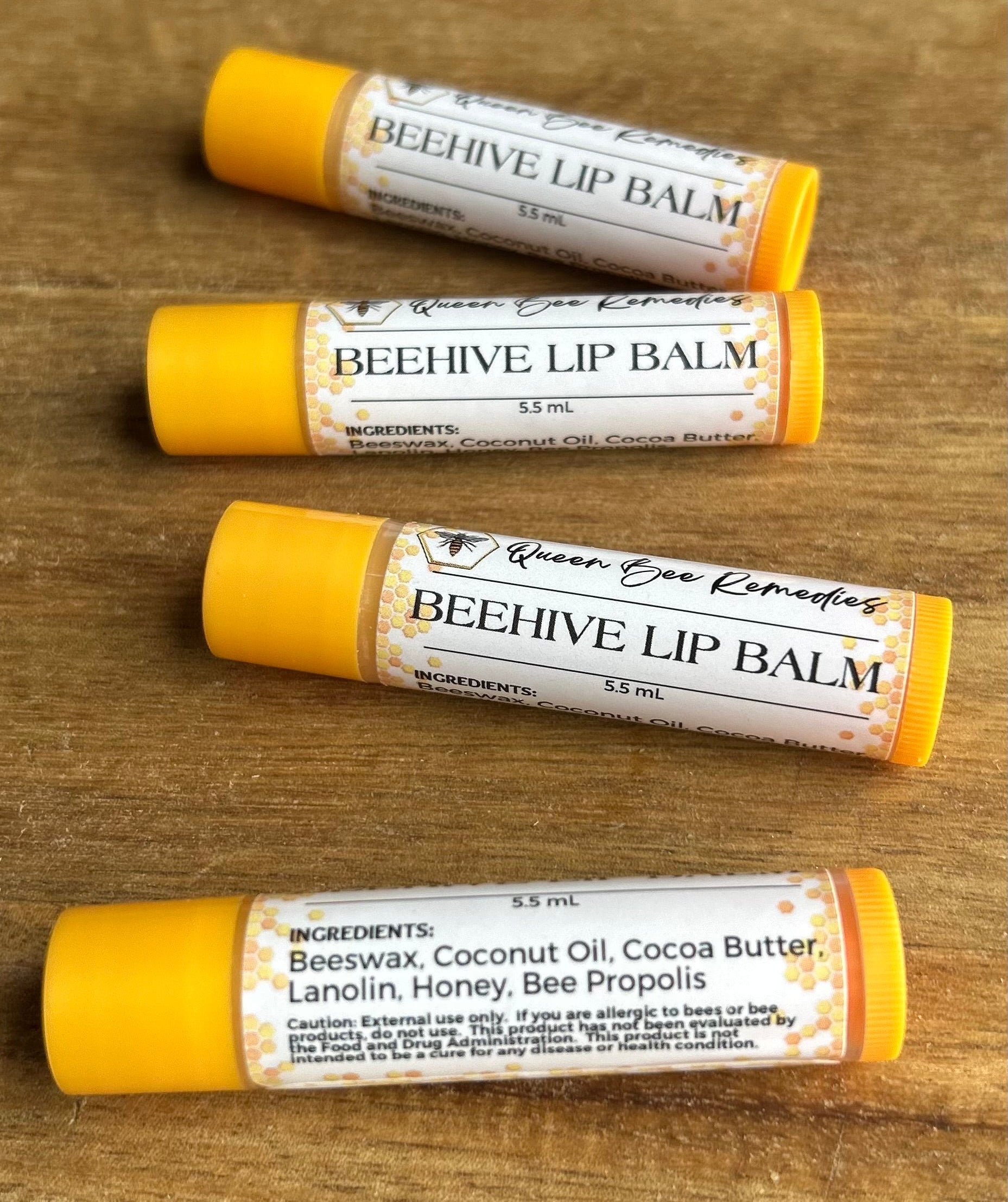 Set of 4 Beehive Lip Balms